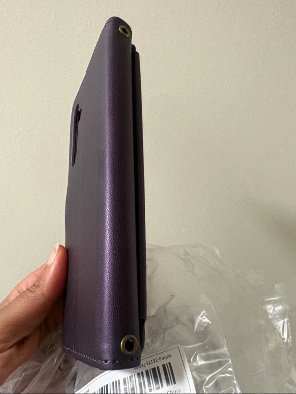 Plum Purple Zip Wallet with ID Window